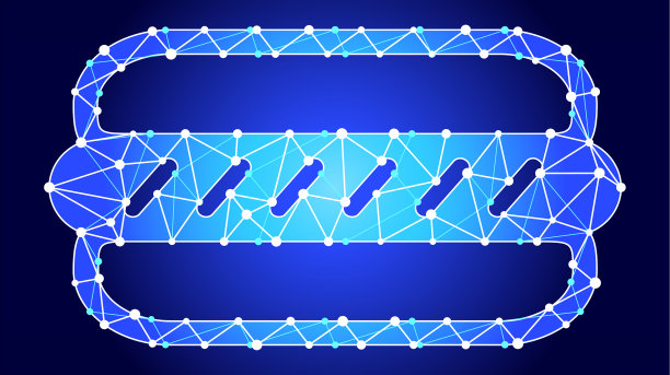 热狗蓝色三角形节点向量模式图片下载