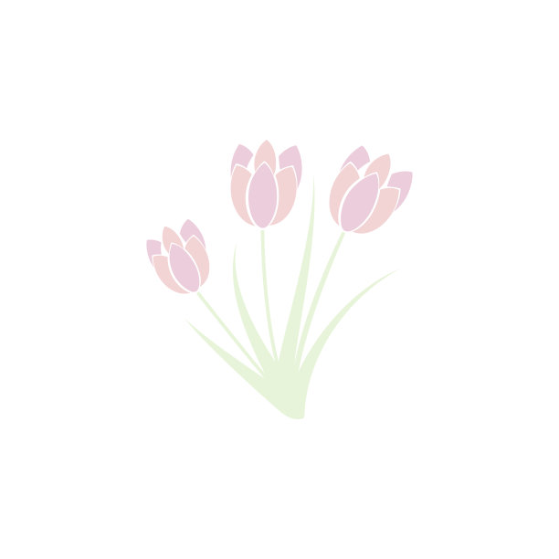 郁金香。移动概念和web应用的花元素。彩色郁金香可以用于网络和手机图片下载