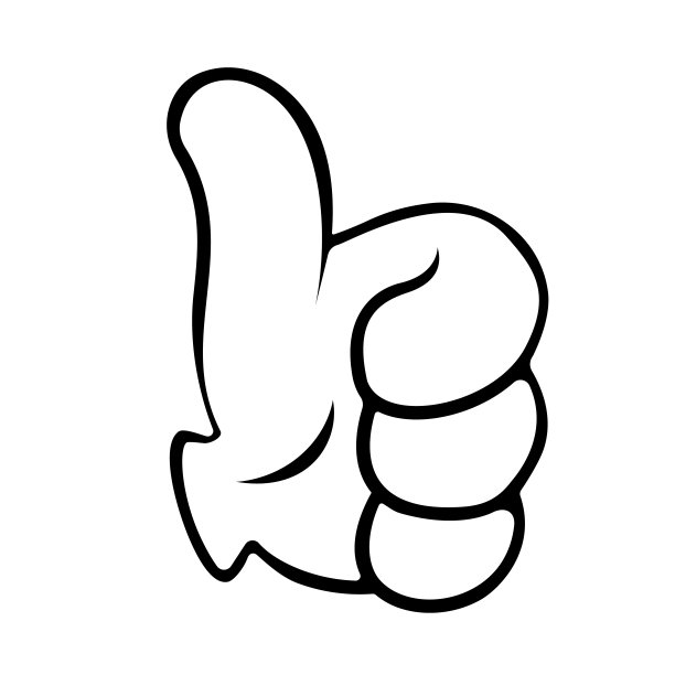 在漫画风格中竖起大拇指图片下载