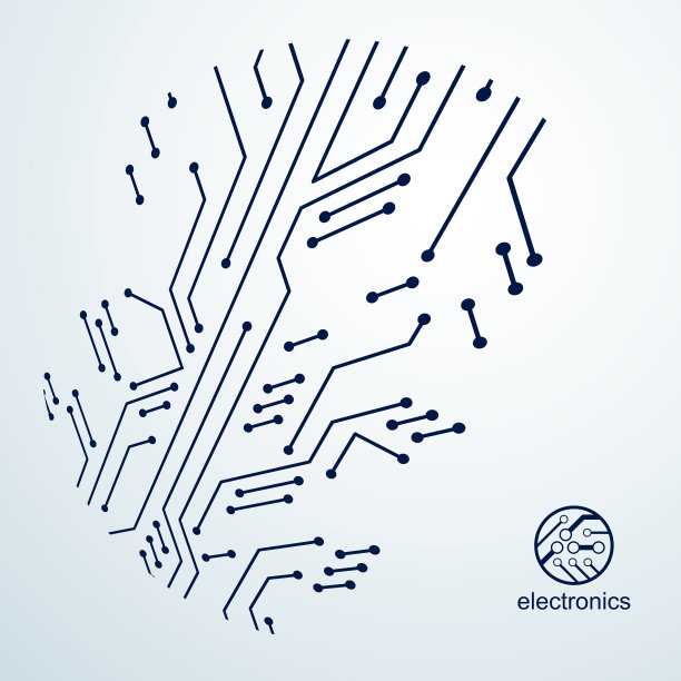 未来的控制论方案，矢量主板插图。数字元件，电路板。技术创新抽象背景图片下载