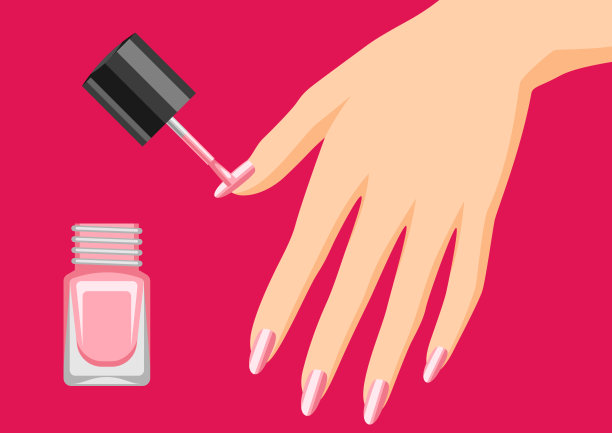 一个女人在做美甲图片下载