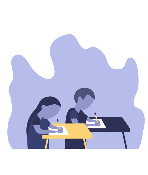 平的风格。回学校!可爱的学生们。矢量插图。图片下载