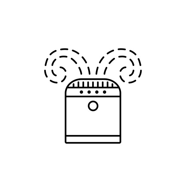 矢量图的办公桌空气净化器。空气净化器的线条图标。用于家庭和办公室的气候设备。孤立在白色背景上。图片下载