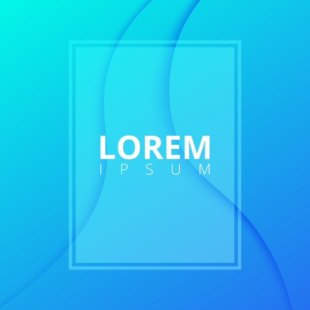 蓝色抽象渐变背景与透明框架。图片下载