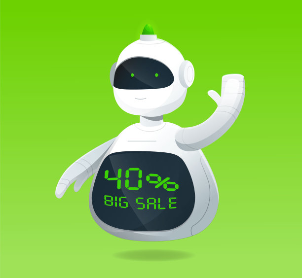 机器人40%的大促销海报图片下载