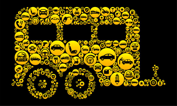 货车和汽车维修图标背景图片下载