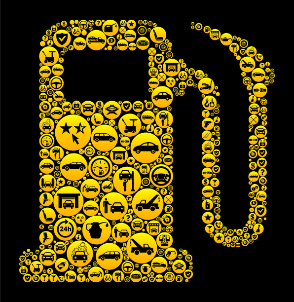 加油站汽车和汽车维修图标背景图片下载