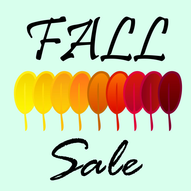 秋季销售传单模板。图片下载