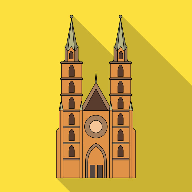 建立单一图标在平面风格。建筑，矢量符号股票插图网页。图片下载