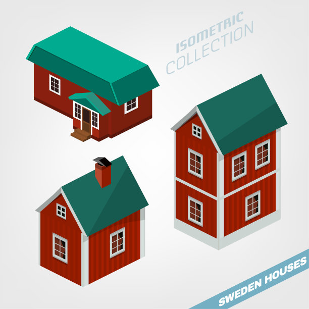 3 d等距的房子图片下载