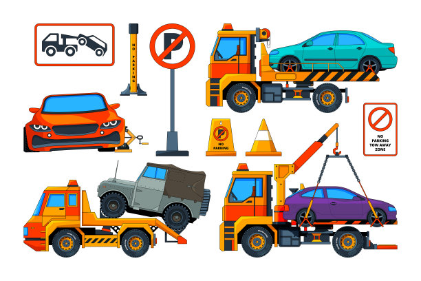 排出器在白色的。疏散车辆的卡通图片图片下载