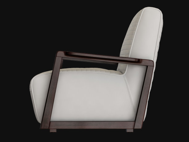 软白皮扶手椅图片下载