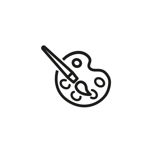 调色板线条图标图片下载
