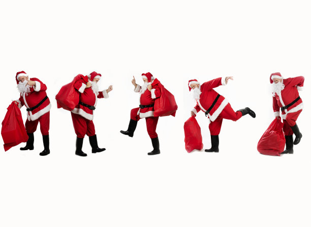 圣诞老人伤了他的背图片下载