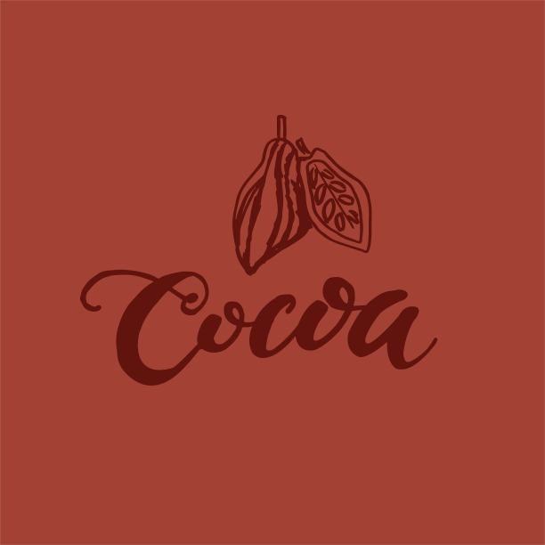 可可豆图案在栗色的背景图片下载