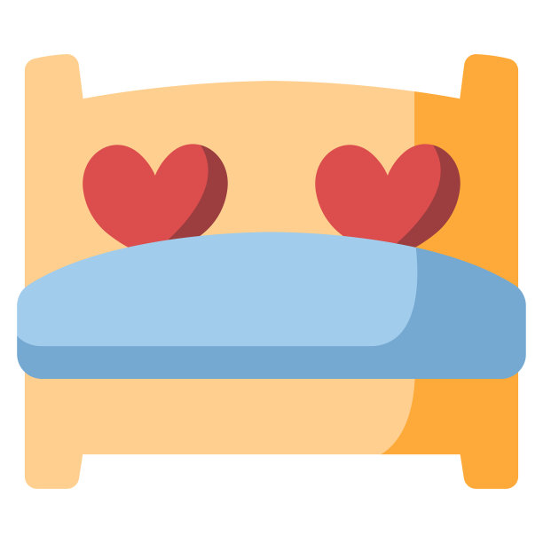 婚床平面插图图片下载