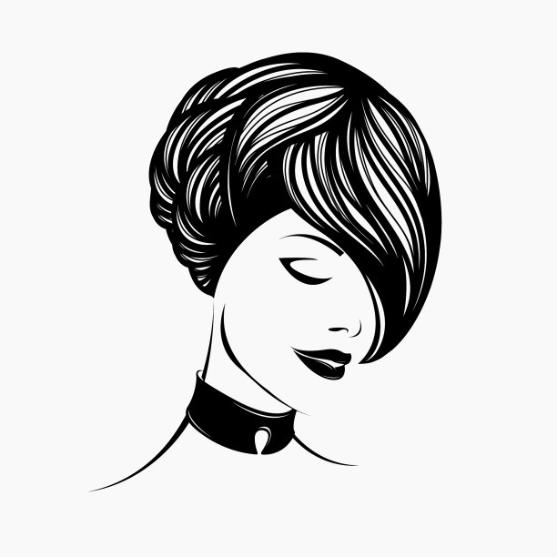 美丽的女人，优雅的发型和妆容，脖子上戴着颈链图片下载