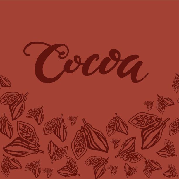 可可豆图案在栗色的背景图片下载
