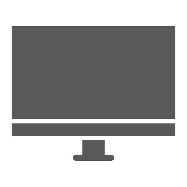 Pc显示器象形图标，电子和数字，电视显示器标志，矢量图形，白色背景上的立体图案，eps 10。图片下载