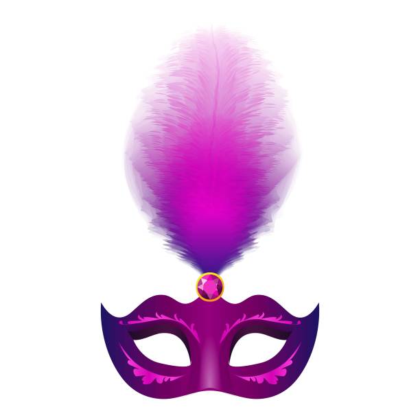 羽毛面具图标，写实风格图片下载