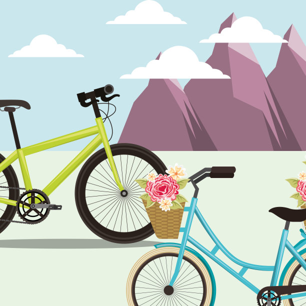 自行车骑修和店设计卡图片下载