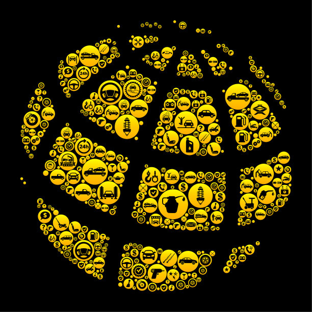 全球汽车和汽车维修图标背景图片下载