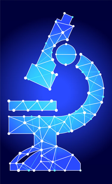 显微镜蓝色三角形节点矢量模式图片下载