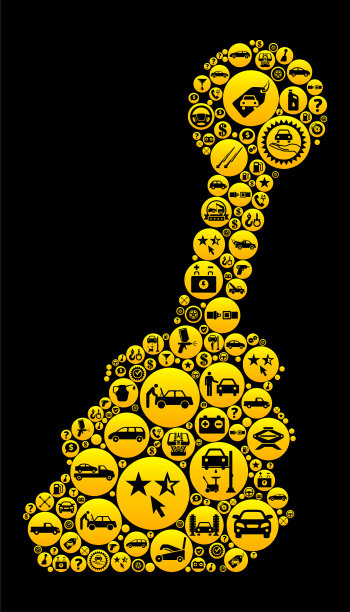 变速杆汽车和汽车维修图标背景图片下载