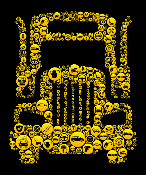 卡车汽车和汽车维修图标背景图片下载