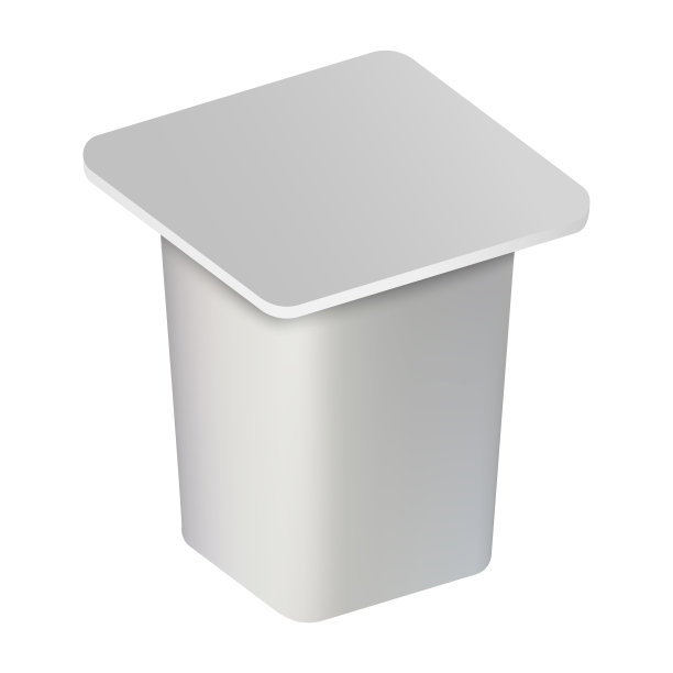 酸奶封闭盒模型，逼真的风格图片下载