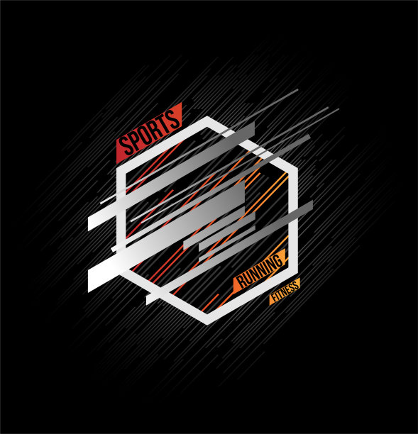 t恤设计的运动跑步健身穿黑色背景图片下载