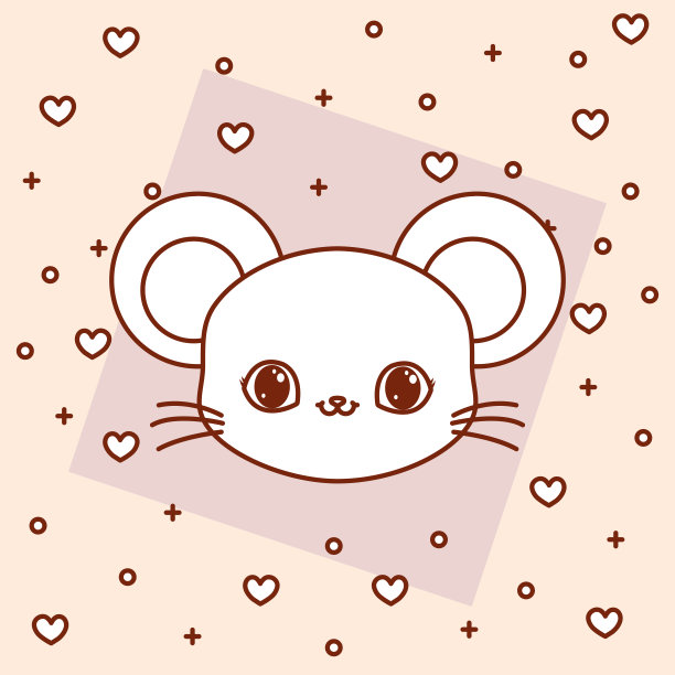 卡哇伊的动物设计图片下载