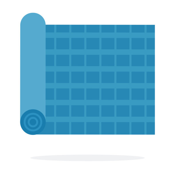 一卷蓝色的布在一个笼子里矢量平隔离图片下载