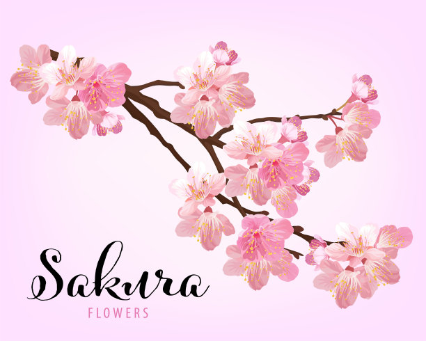 樱花矢量图素材ID：321029796