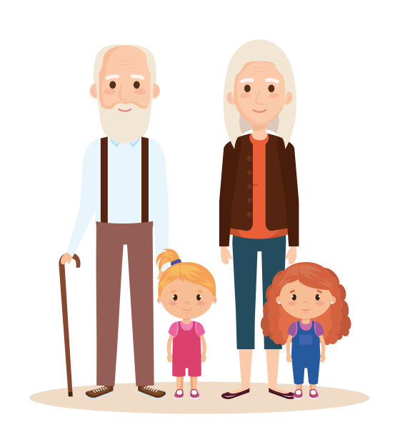 可爱的祖父母和孙子图片下载