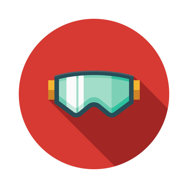 滑雪镜平面设计瑞士图标图片下载