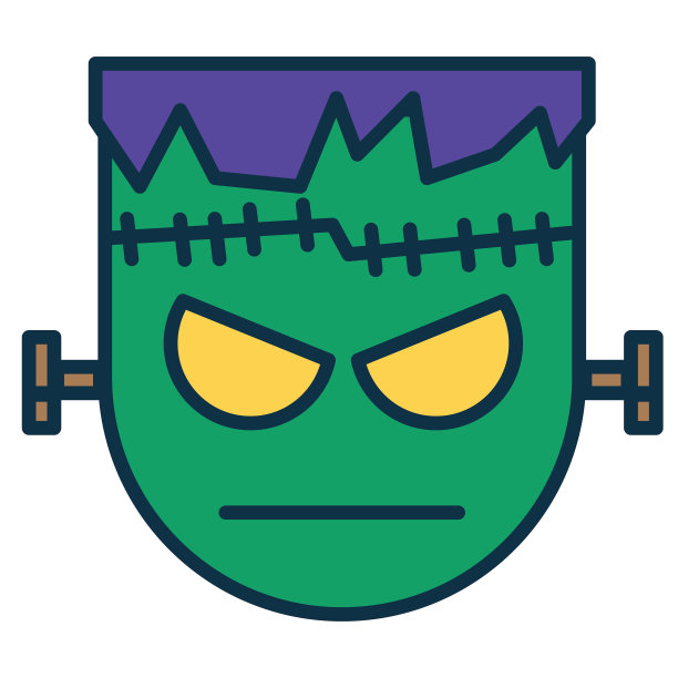 万圣节线图标-弗兰肯斯坦图片下载