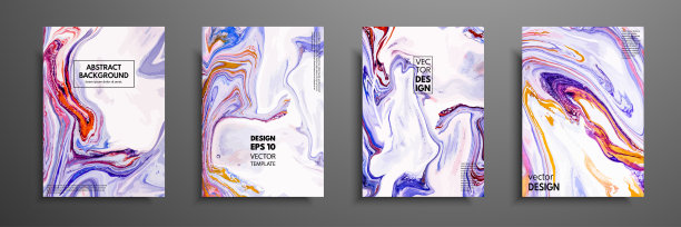 丙烯酸颜料的混合物。液体大理石纹理。流体艺术。适用于设计封面、演示文稿、邀请函、传单、年报、海报、名片、包装设计。现代艺术作品。图片下载