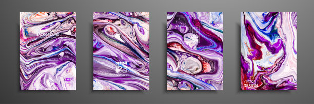 彩色封面设计集纹理。画的特写。抽象明亮的手绘背景，流体丙烯画在画布上。片段的艺术品。现代艺术。图片下载