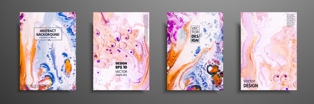 创意时尚的卡片。抽象绘画模板与地方为您的文本。流体艺术。适用于设计封面、简报、邀请函、传单、年报、海报、名片等。图片下载