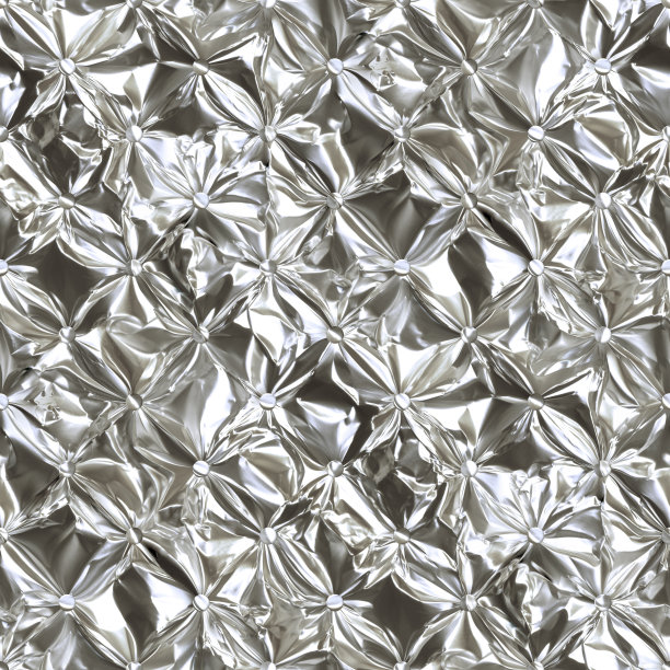 马车型白色金箔平整与钮扣收紧。切斯特菲尔德风格绗缝室内装饰背景。柔和的背景无缝纹理图片下载