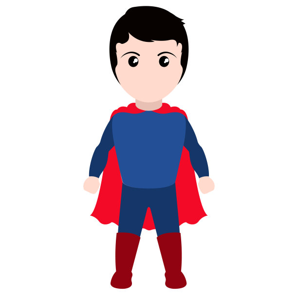 穿着超级英雄服装的孩子。万圣节图片下载