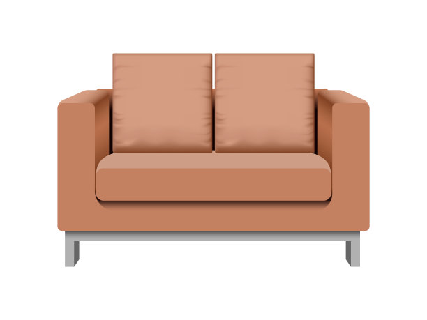 枕头沙发模型，写实风格图片下载