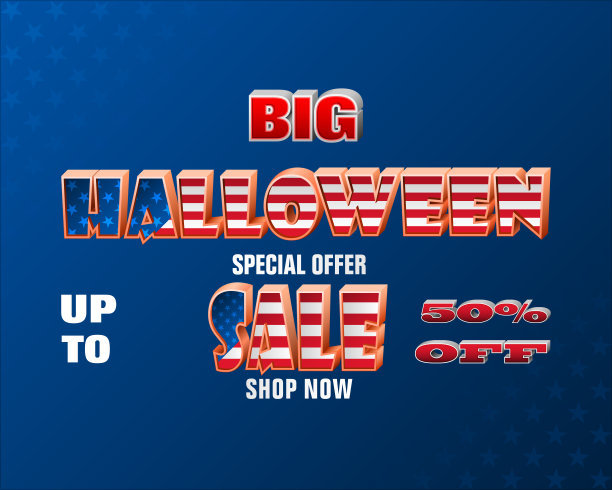 万圣节促销，美国商业活动图片下载