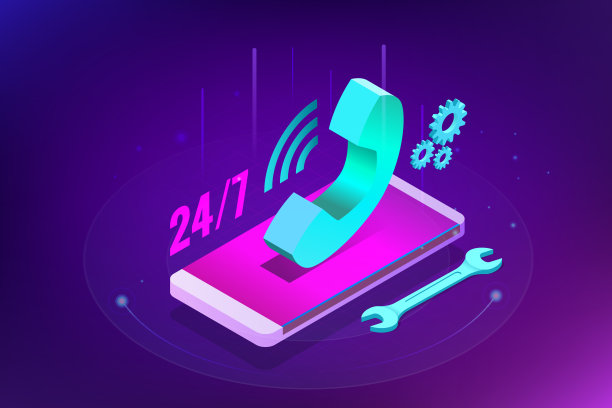 为呼叫中心提供24-7支持的网页设计模板。等距24小时开放客户服务。矢量插图客户服务，支持或CRM图片下载