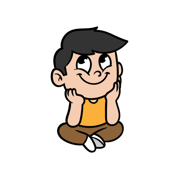 卡通梦幻男孩插画图片下载