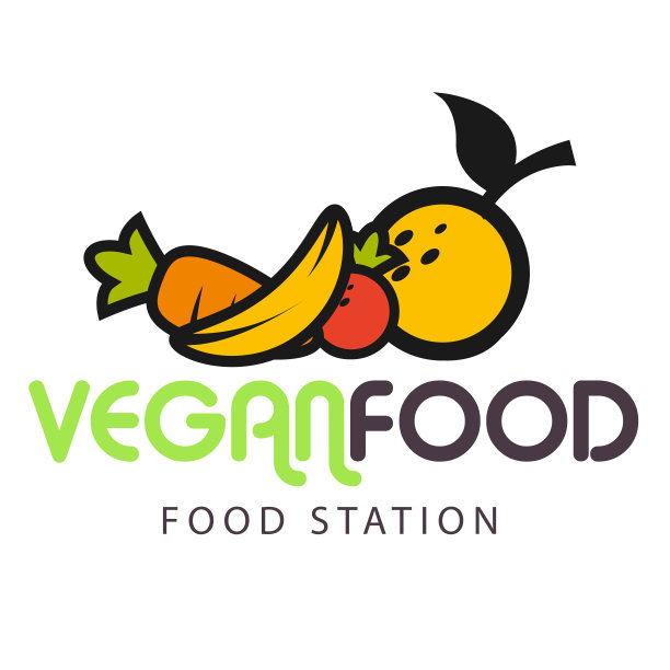 素食食物站水果背景矢量图像图片下载