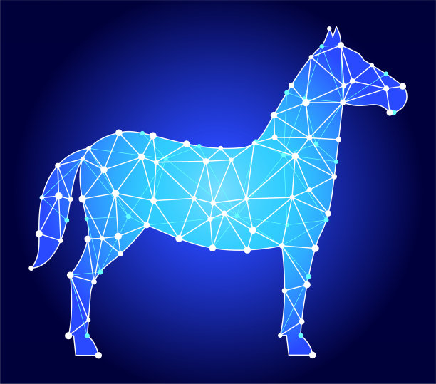 马蓝色三角形节点向量模式图片下载