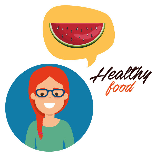 年轻女子用西瓜做健康食品图片下载