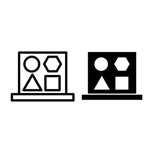 形状分类玩具线和字形图标。教育玩具矢量插图孤立在白色。构建玩具轮廓风格设计，为网页和应用设计。Eps 10。图片下载